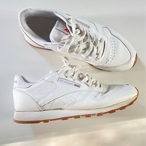 Reebok Women’s White Sneakers with Gum Sole